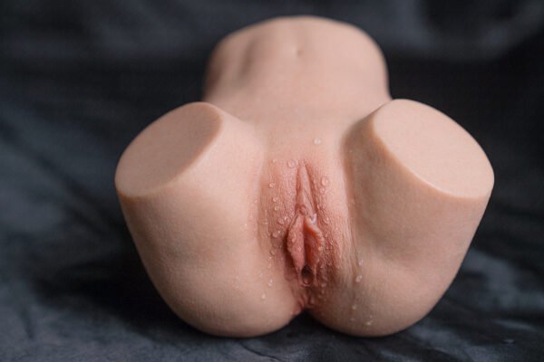 Free Shipping I 1.1kgPlatinum Silicone Butt Model withDual Openings - Ultra-RealisticSkin Texture